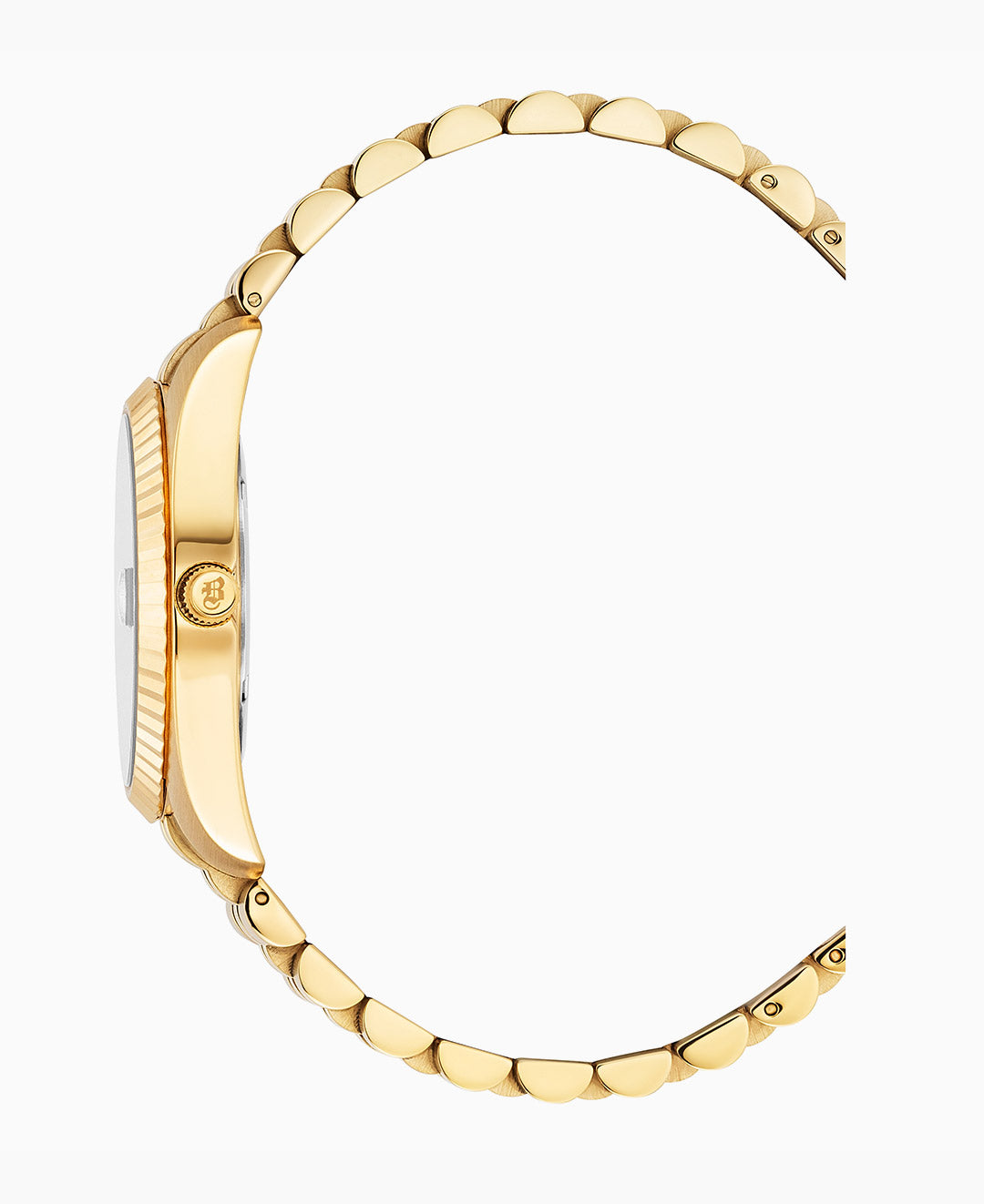 Inspiration Rainbow 36mm •  Three-hands Date Gold-tone Pink dial • Stainless steel Swiss watch