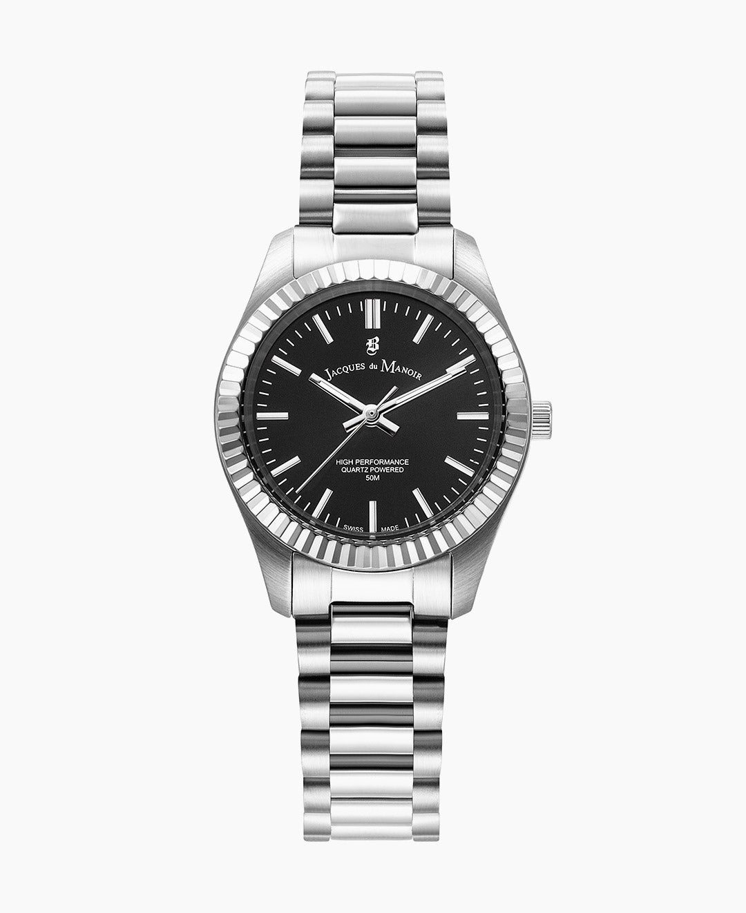 Inspiration Prime 31mm •  Three-hands Silver-tone Black dial • Stainless steel Swiss watch