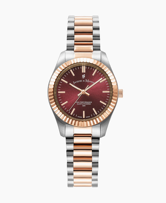 Inspiration Prime 31mm •  Three-hands Two-tone Brown dial • Stainless steel Swiss watch • JWL03903
