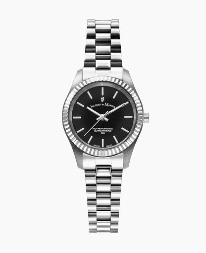Inspiration Prime 26mm •  Three-hands Silver-tone Black dial • Stainless steel Swiss watch