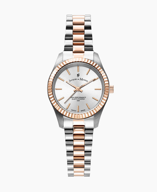 Inspiration Prime 26mm •  Three-hands Two-tone Silver dial • Stainless steel Swiss watch • JWL04004