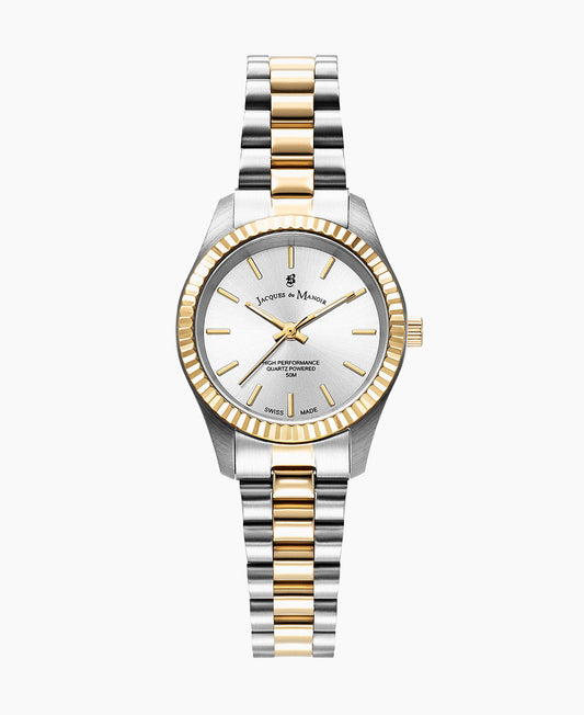 Inspiration Prime 26mm •  Three-hands Two-tone Silver dial • Stainless steel Swiss watch • JWL04005