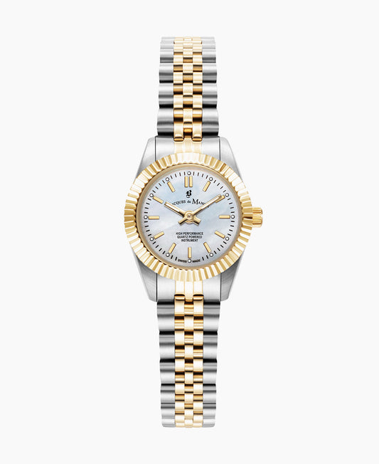 Mini Inspiration 22mm •  Two-hands Two-tone White dial • Stainless steel Swiss watch • JWL05102
