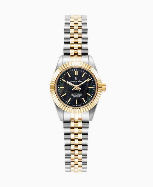 Mini Inspiration 22mm •  Two-hands Two-tone Black dial • Stainless steel Swiss watch • JWL05105