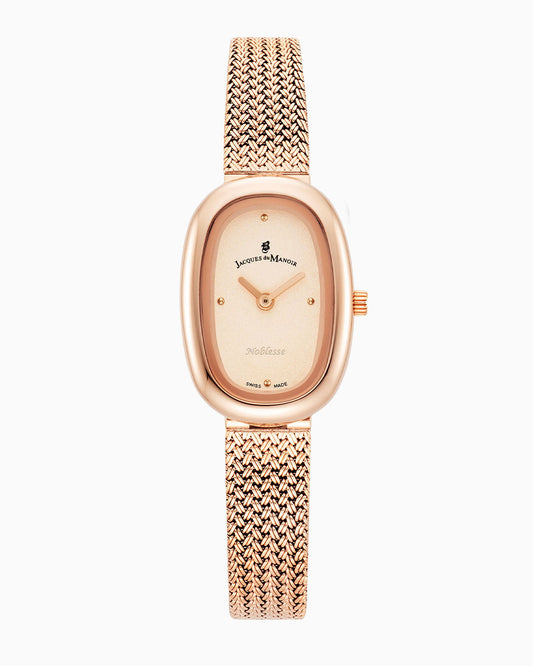 Noblesse 20x28.5mm •  Two-hands Rosegold-tone Rosegold dial • Stainless steel Swiss watch • JWL05203