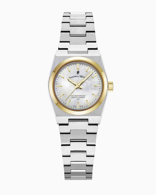 Horizon Ladies 25mm •  Three-hands Silver-tone White dial • Stainless steel Swiss watch • JWL05603