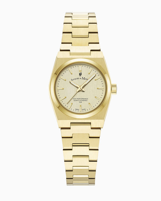 Horizon Ladies 25mm •  Three-hands Gold-tone Champagne dial • Stainless steel Swiss watch • JWL05604