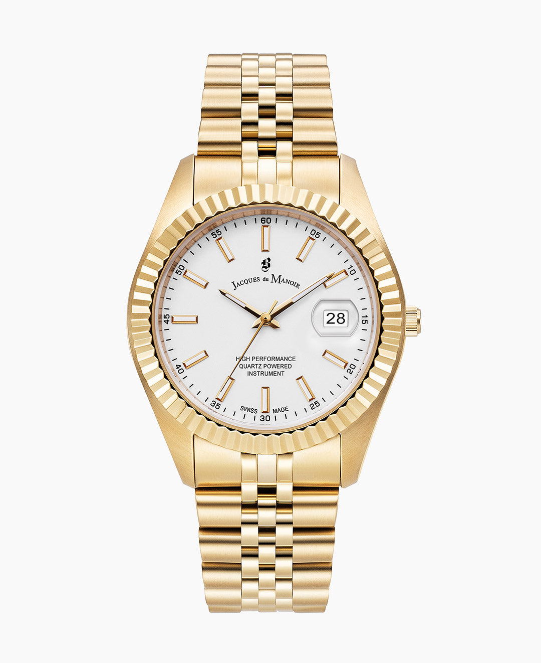 Inspiration Business 40mm •  Three-hands Date Gold-tone White dial • Stainless steel Swiss watch