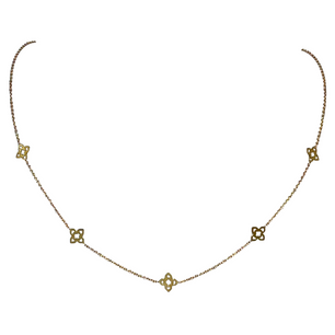 9ct Open Lotus Necklace