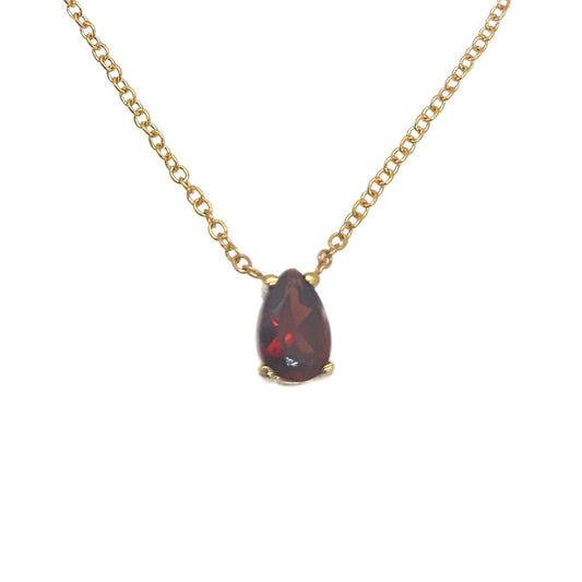 9ct Pear Garnet necklace