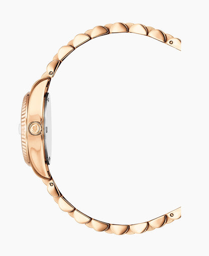 Inspiration Elegance 26mm •  Three-hands Date Rosegold-tone Silver dial • Stainless steel Swiss watch