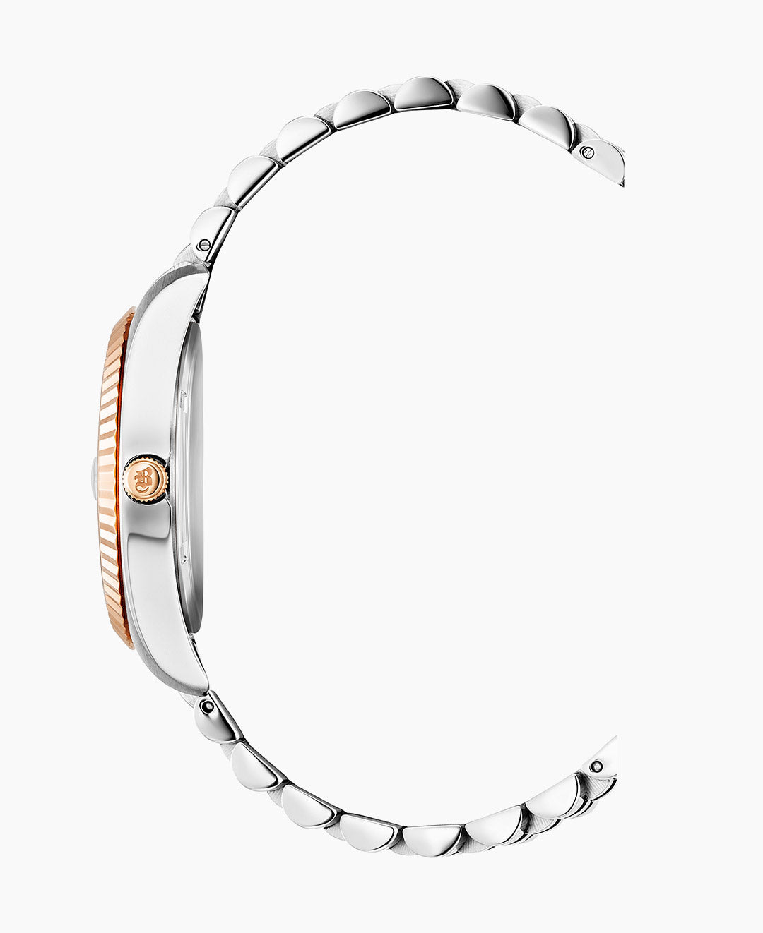 Inspiration Elegance 36mm •  Three-hands Date Two-tone Silver dial • Stainless steel Swiss watch