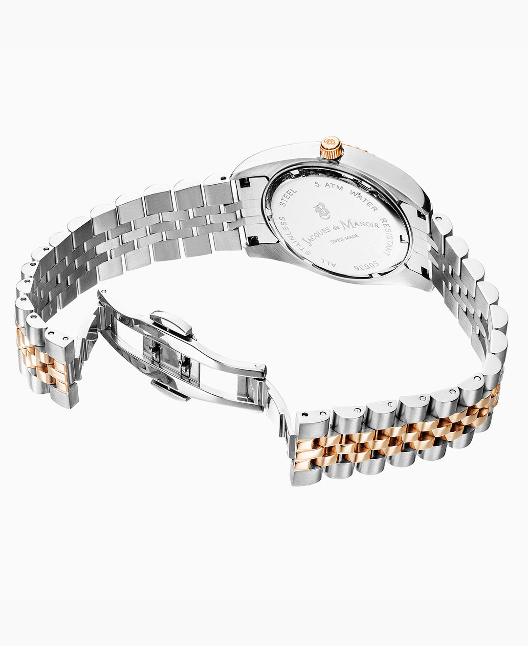 Inspiration Elegance 36mm •  Three-hands Date Two-tone White dial • Stainless steel Swiss watch