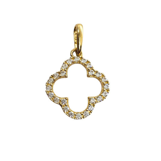 9ct Clover CZ Open