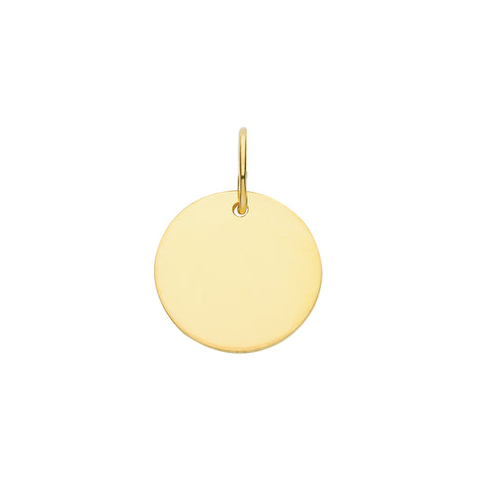 9ct Round Disc 12mm