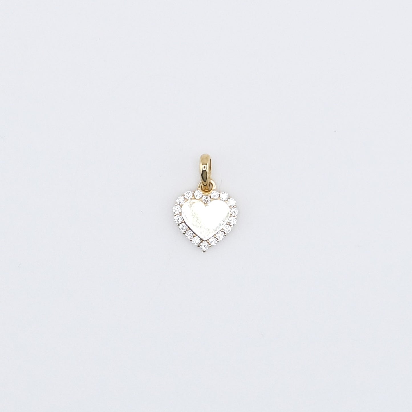 9ct Tiny Heart CZ Border