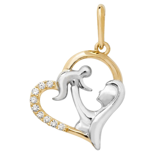 9ct Mother & Baby Cz