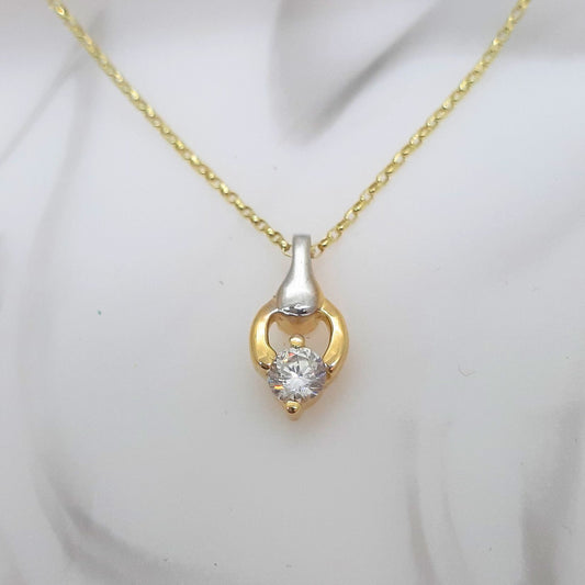 9ct CZ Pendant 2T