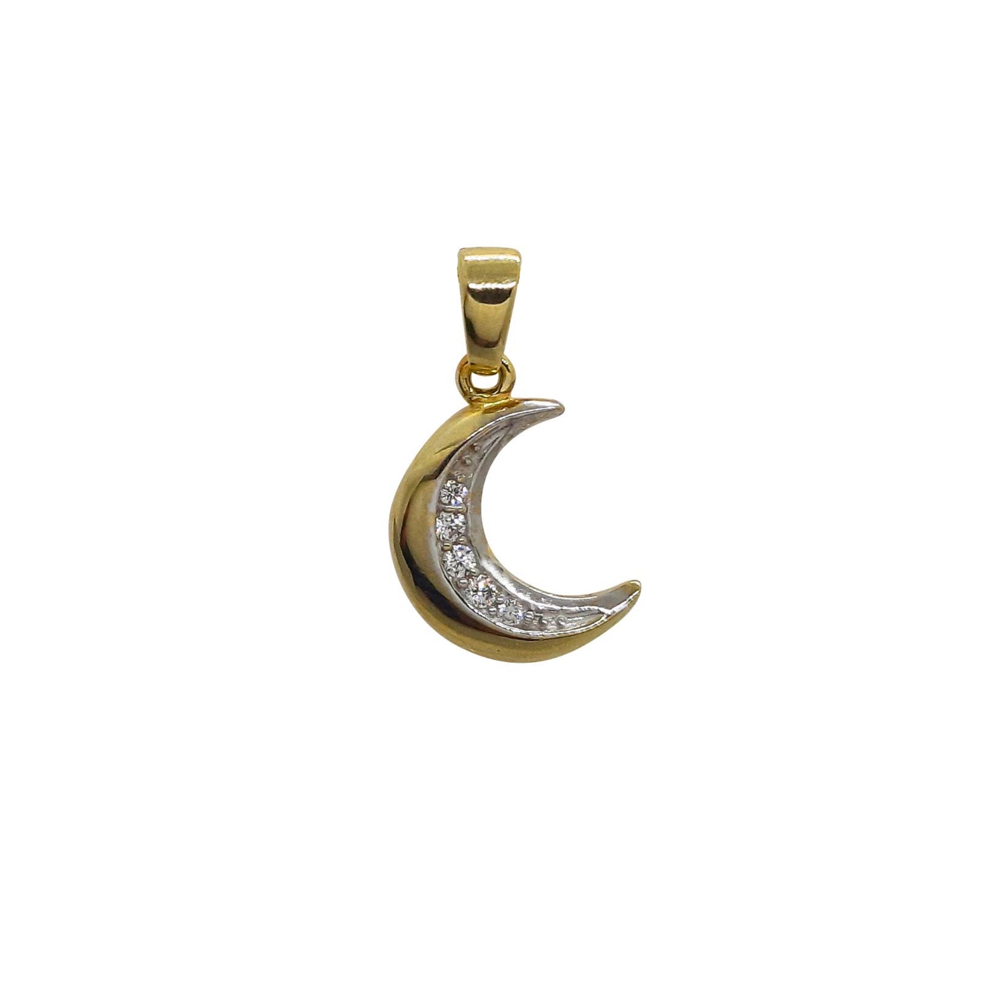 9ct CZ Moon