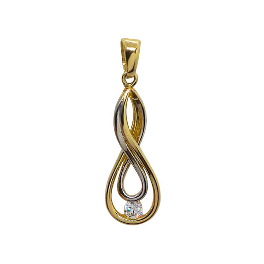 9ct 2 Tone open twist