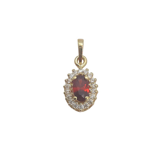 9ct 8mm Oval Cluster G