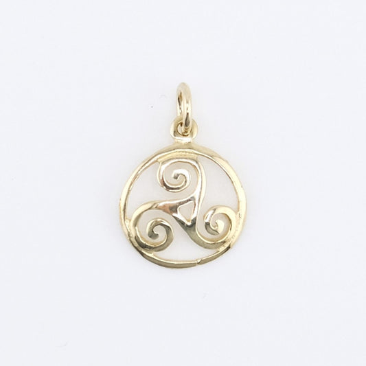 14ct Spiral in Circle