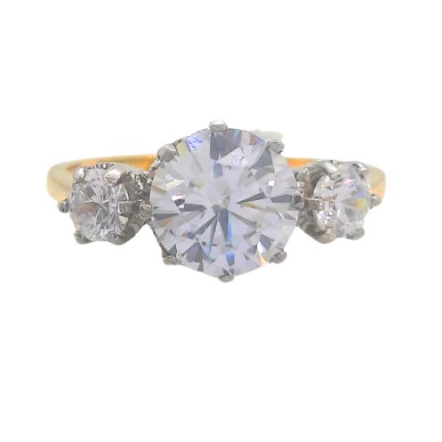 9ct 3 Stone CZ