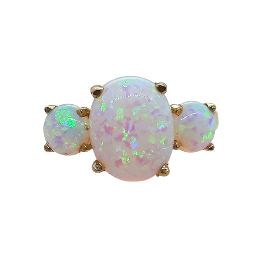 9ct 3 stone Opal