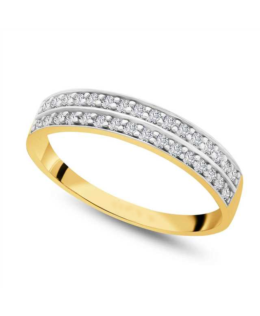 9ct Double Row Pavé