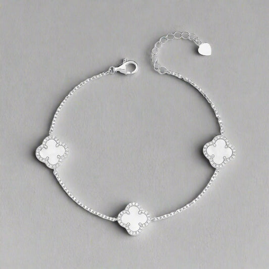 Clover CZ MOP Bracelet (3)