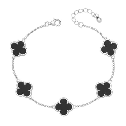 Clover Black Onyx Bracelet