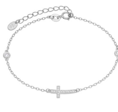 Cz cross Bracelet