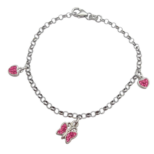 Pink Hearts Butterfly