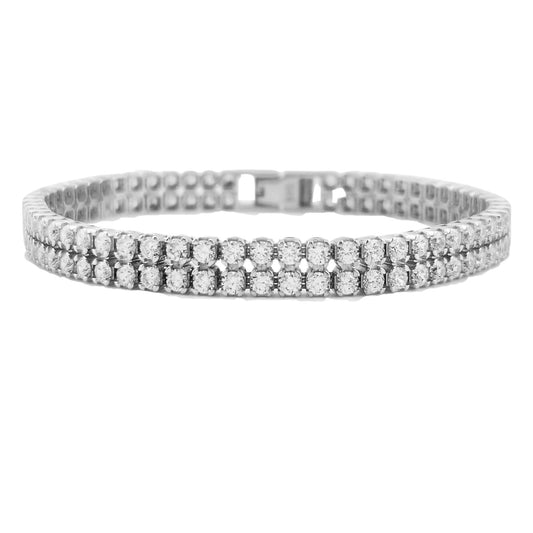 2 Rows of 3mm CZ Tennis Bracelet