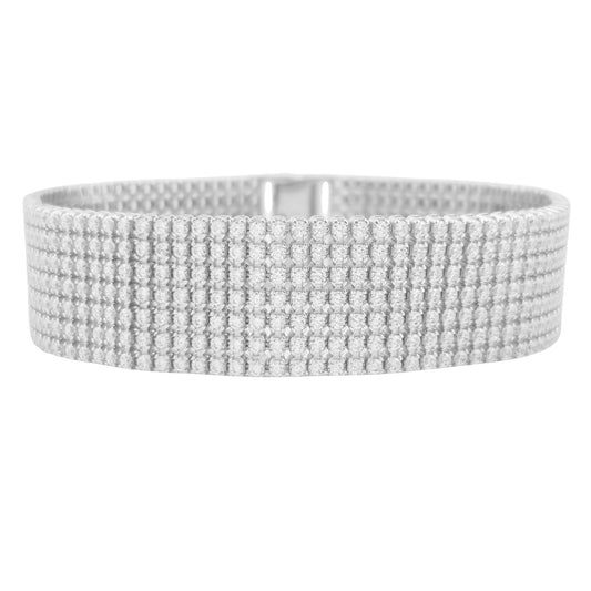 7 Rows of 2mm CZ Bracelet