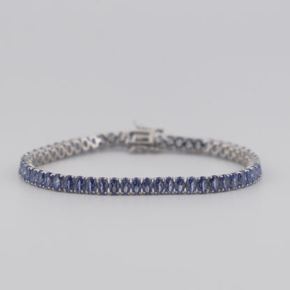 Oval Tanz CZ Tennis Bracelet