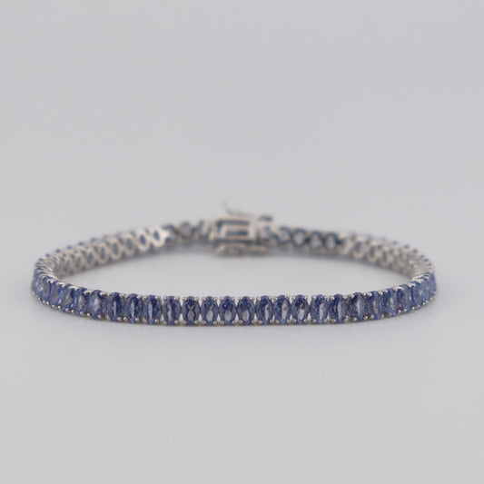 Oval Tanz CZ Tennis Bracelet