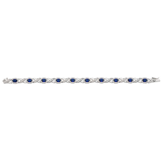 Blue CZ Kiss Bracelet