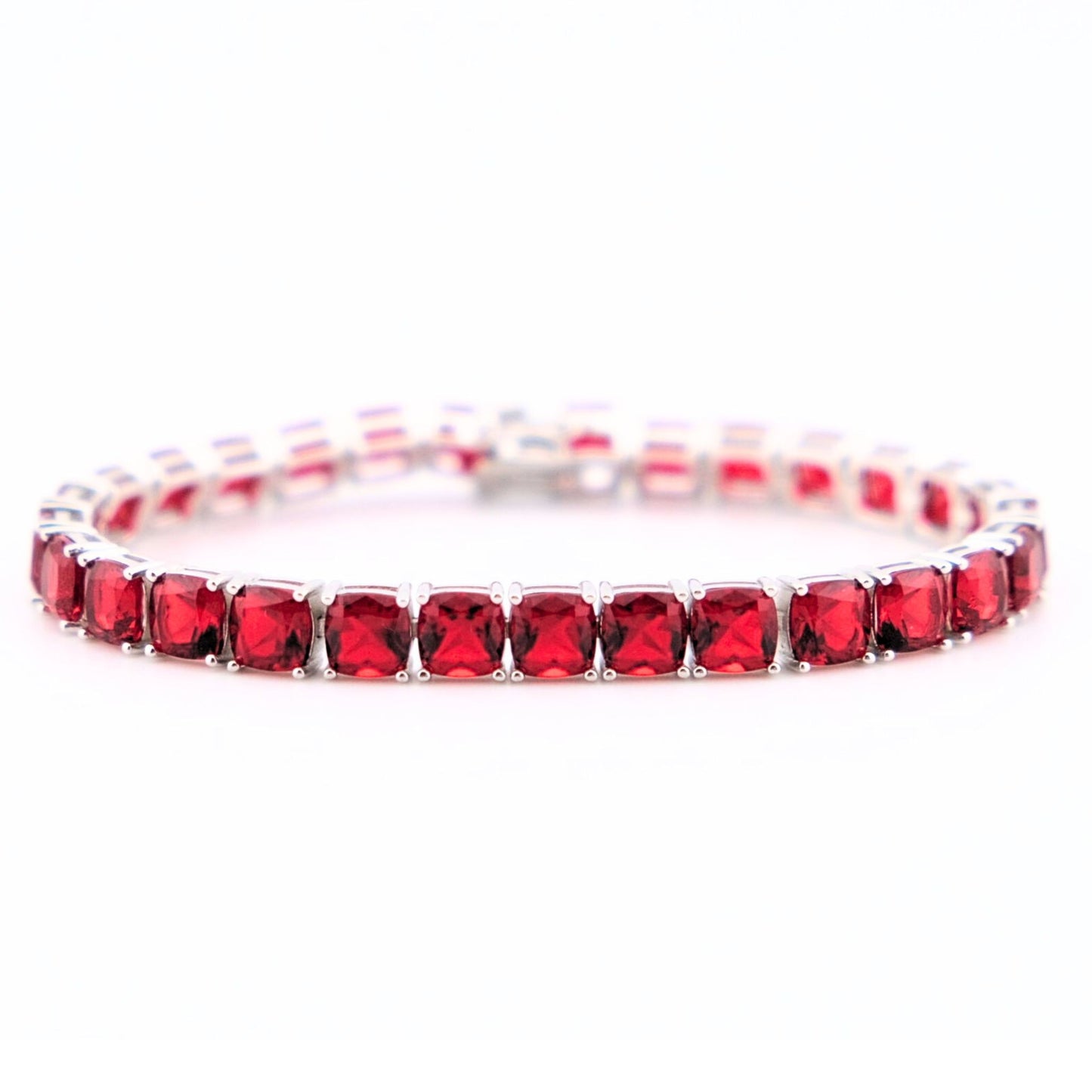 5.5mm Ruby CZ Tennis Bracelet