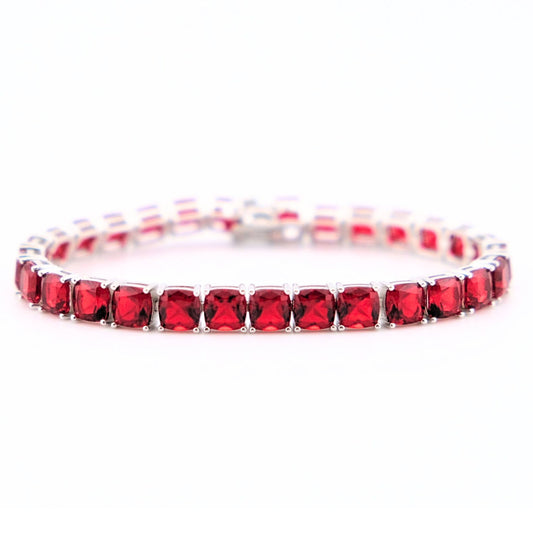 5.5mm Ruby CZ Tennis Bracelet