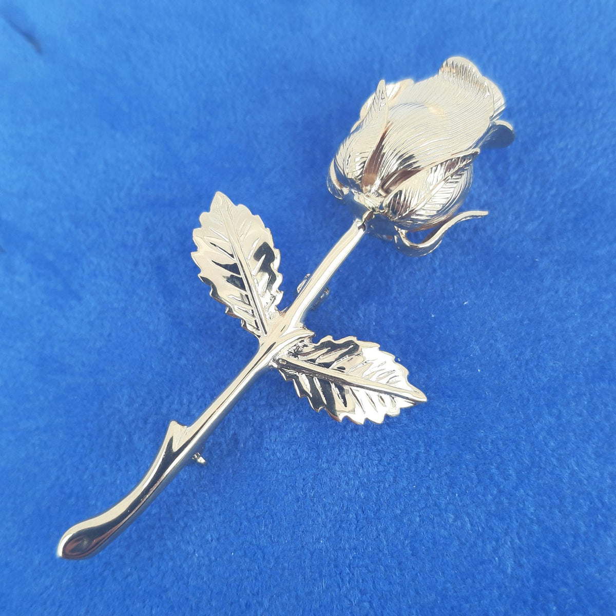 Silver Rose Brooch