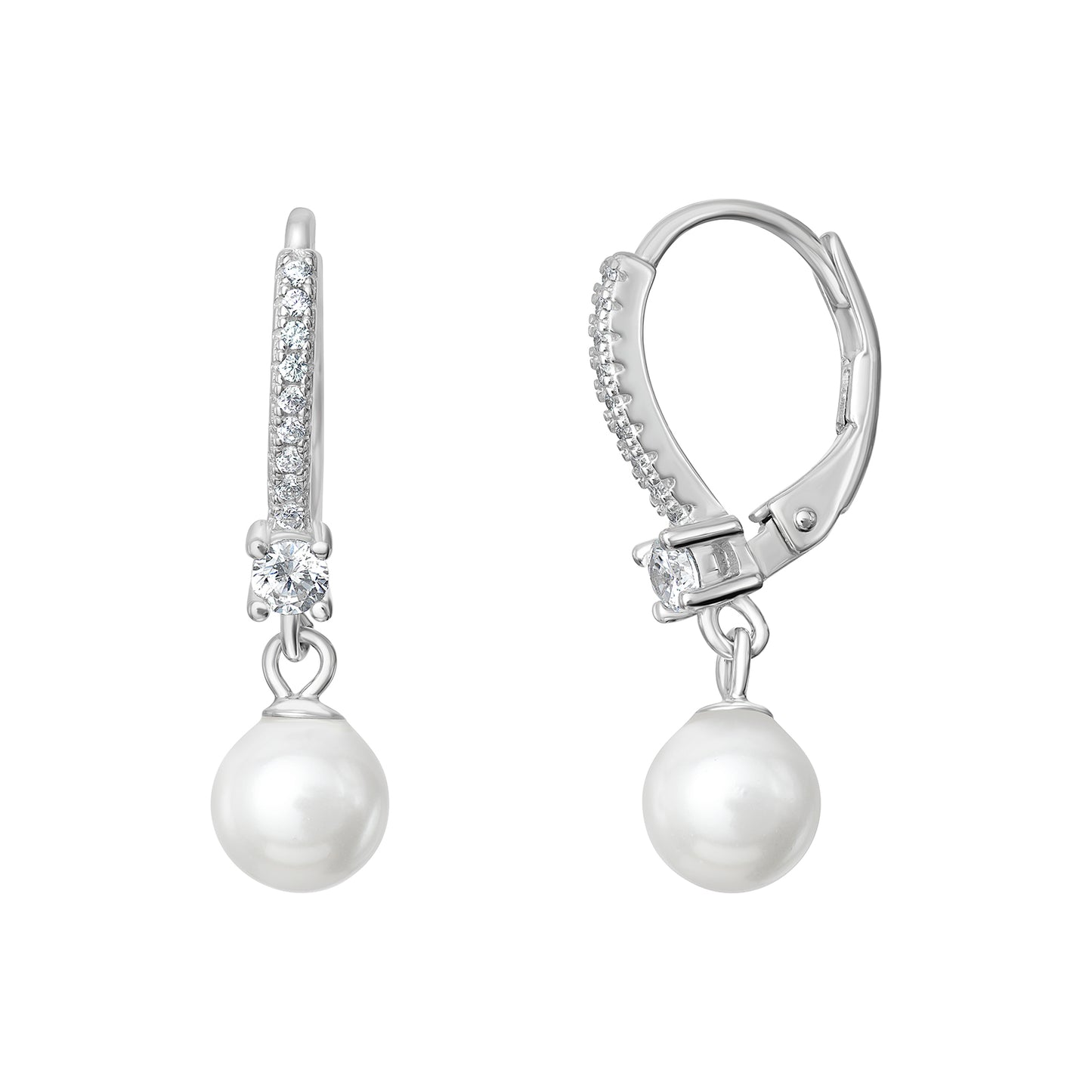 Pearl drop w/ cz