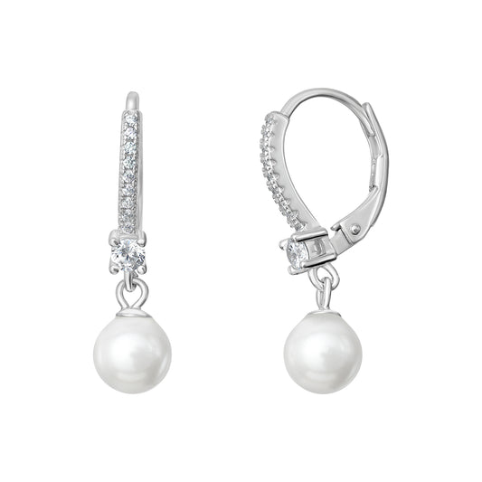 Pearl drop w/ cz
