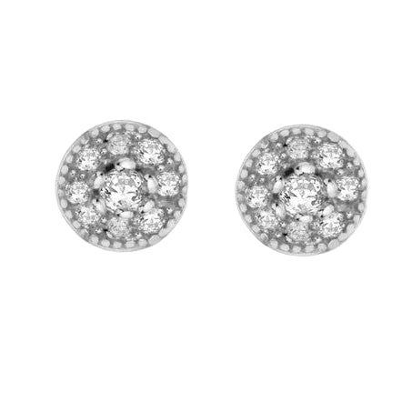 CZ circle stud