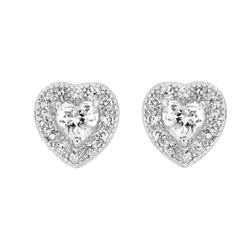 6mm Heart Cz Studs