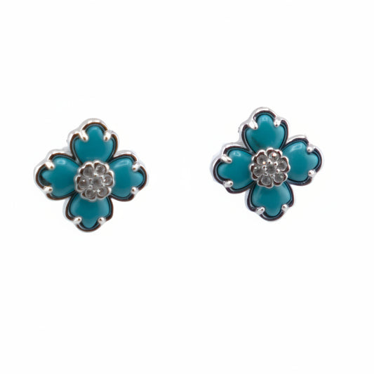 Flower Stud Turquoise