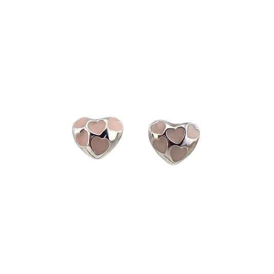 Hearts Pink Enamel
