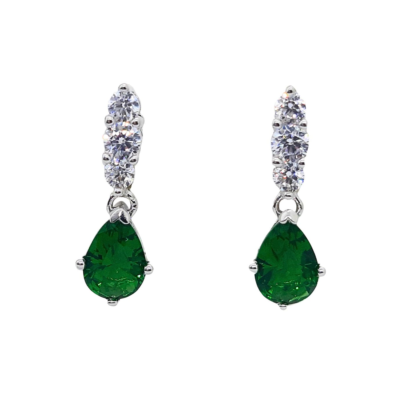 Green Pear CZ Drop