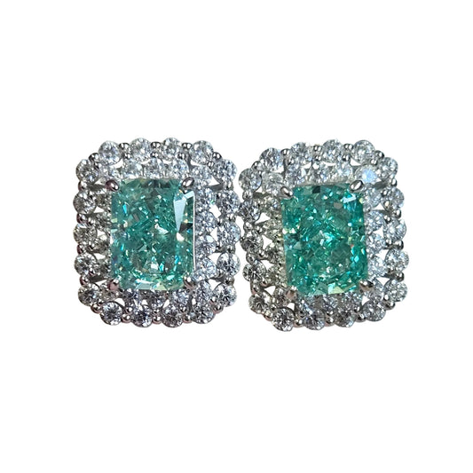 Emerald cut Double cluster