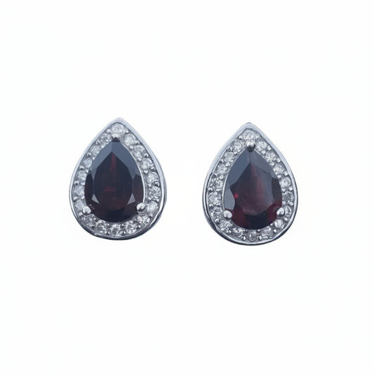 Pear Cluster Garnet CZ